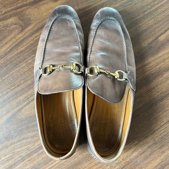 Gucci Men\'s Jordaan Brown Loafer Size 7.5